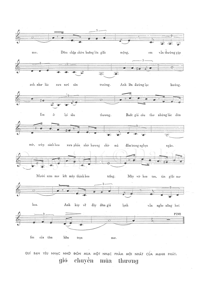 Sheet nhạc Sương lạnh chiều đông - Trang 6