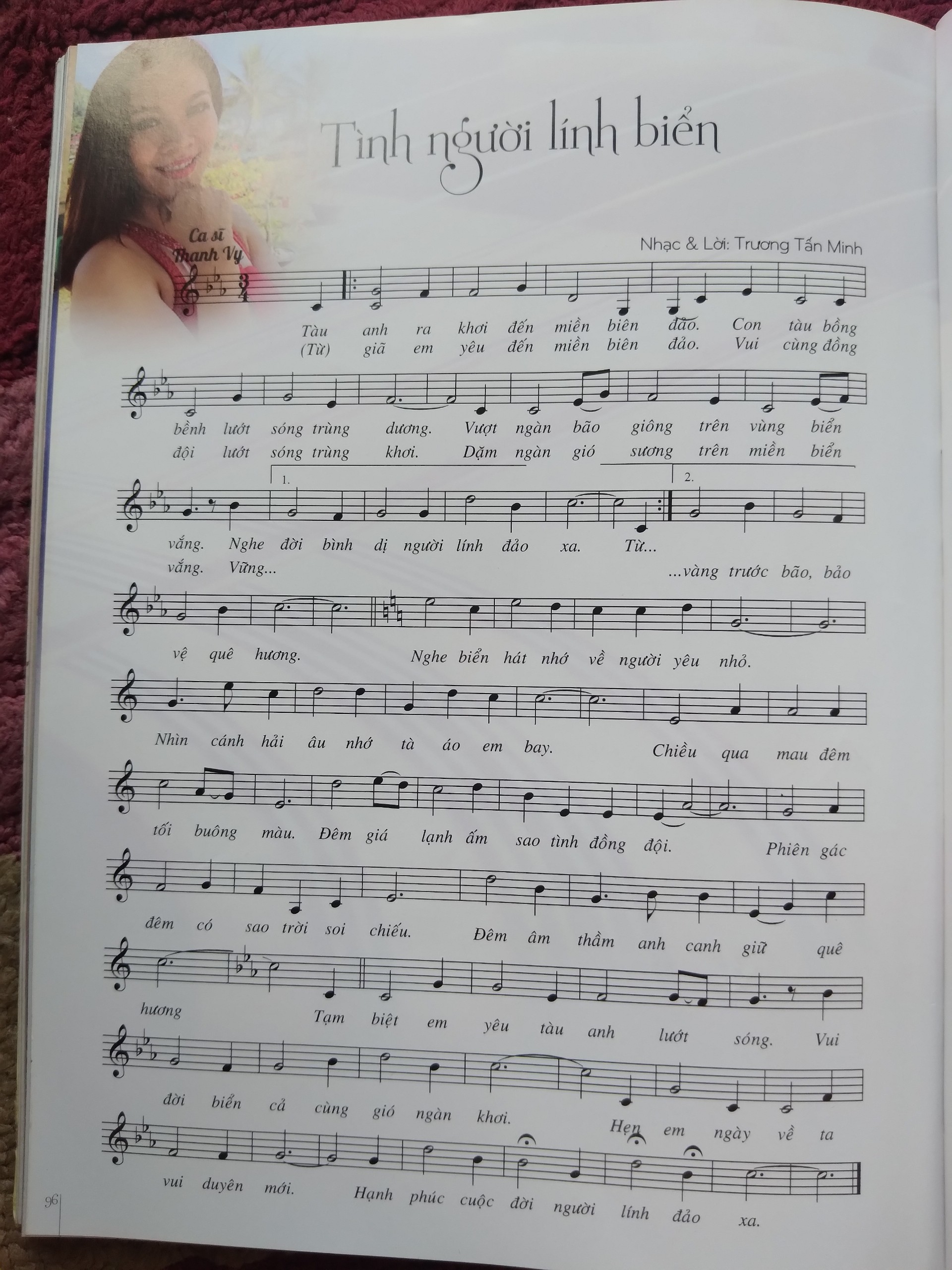 Sheet nhạc Tình người lính biển - Trang 1