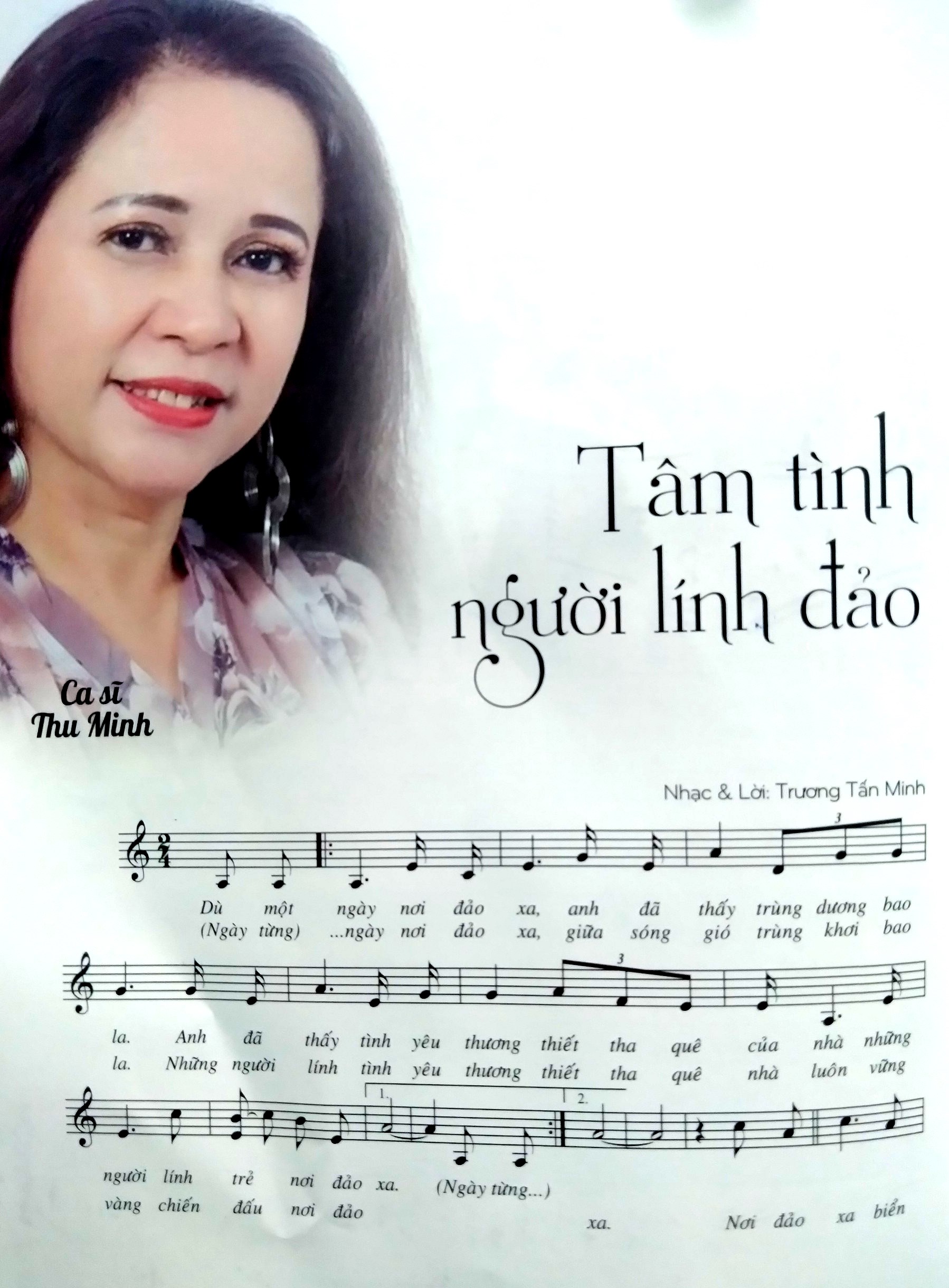 Sheet nhạc Tâm tình người lính đảo - Trang 1
