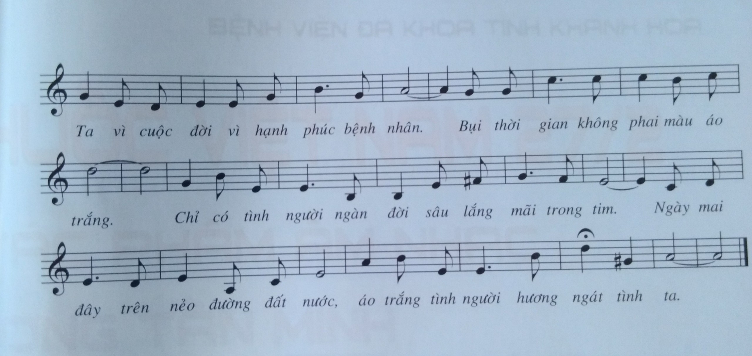 Sheet nhạc Tâm tình người áo trắng - Trang 2