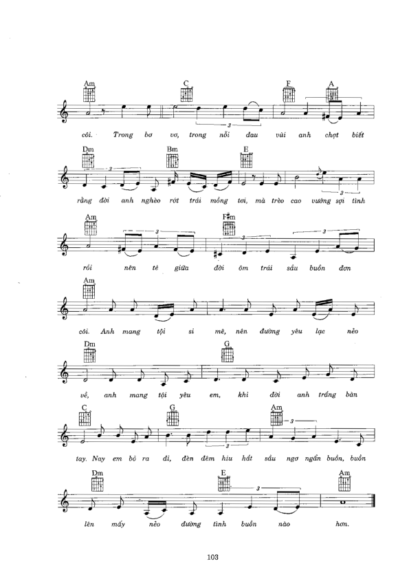 Sheet nhạc Tội tình - Trang 2