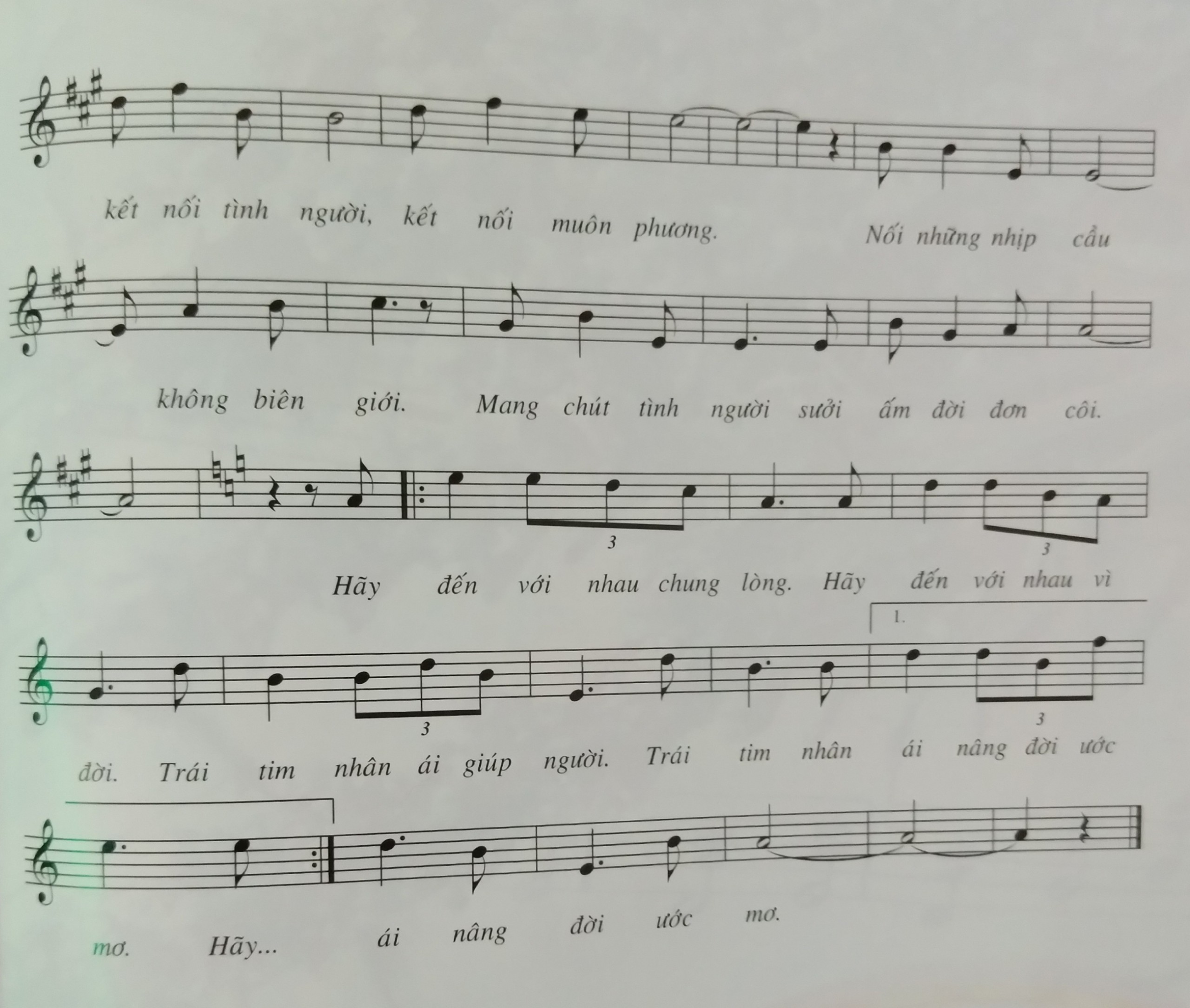 Sheet nhạc Trái tim nhân ái - Trang 2