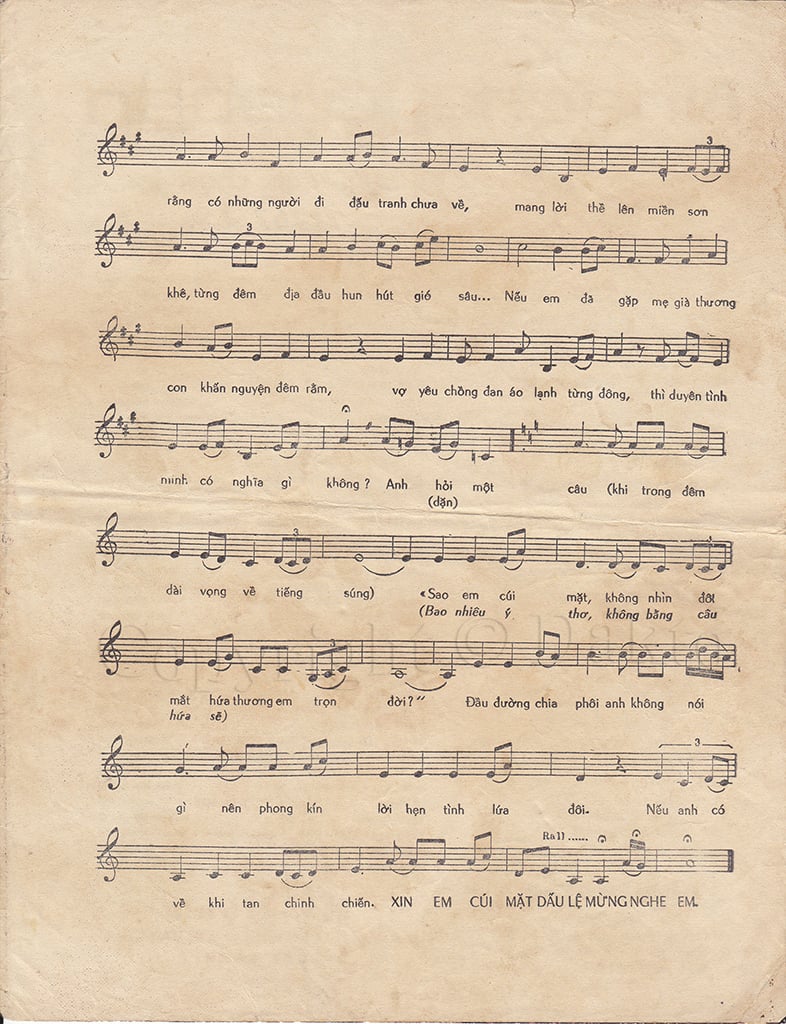 Sheet nhạc Tạ từ trong đêm - Trang 3