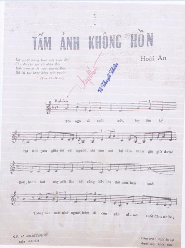 Sheet nhạc Tấm ảnh không hồn - Trang 2