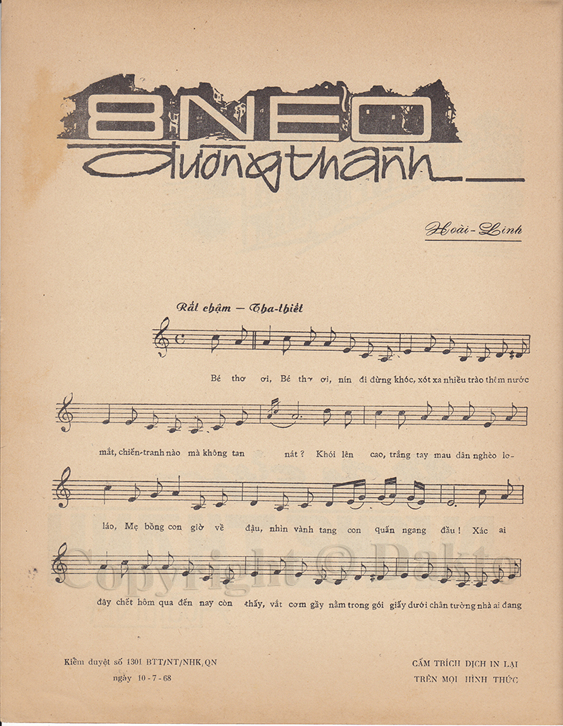 Sheet nhạc Tám nẻo đường thành - Trang 2