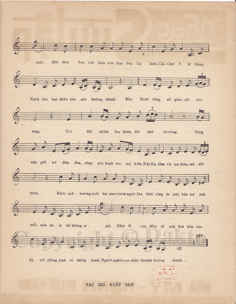 Sheet nhạc Tám nẻo đường thành - Trang 3