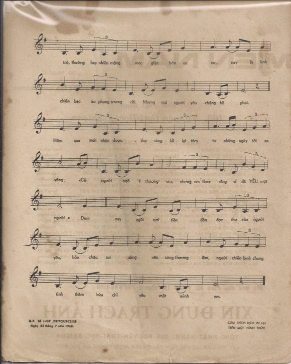 Sheet nhạc Tâm sự người lính đồn xa - Trang 3