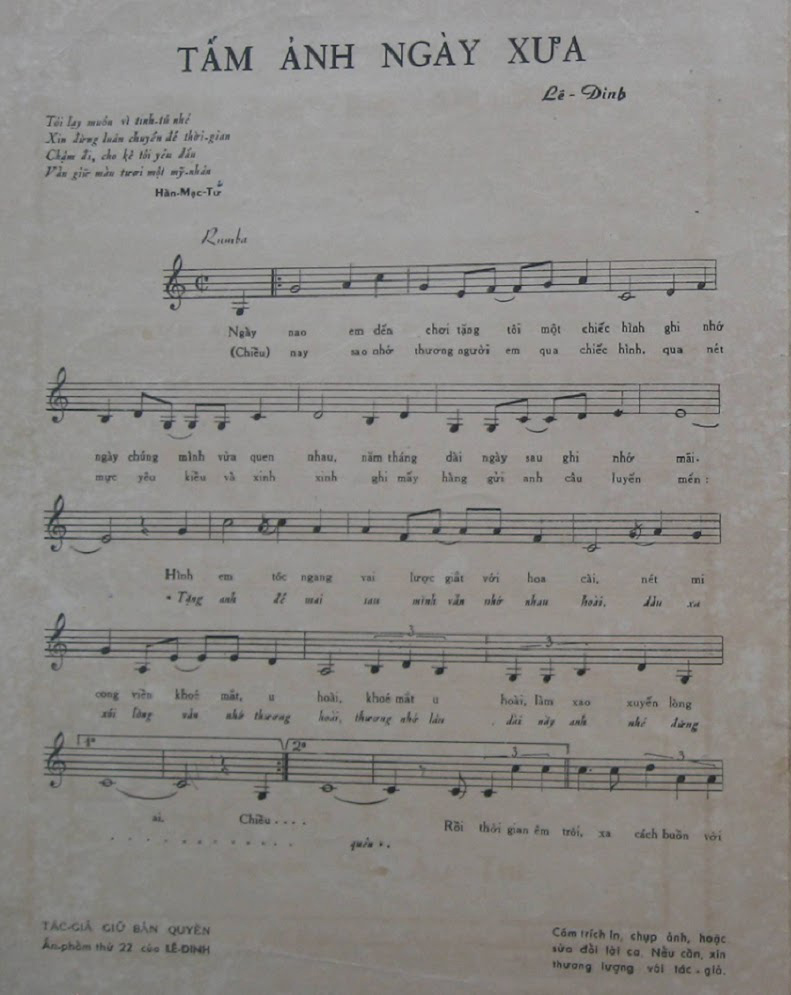 Sheet nhạc Tấm ảnh ngày xưa - Trang 2