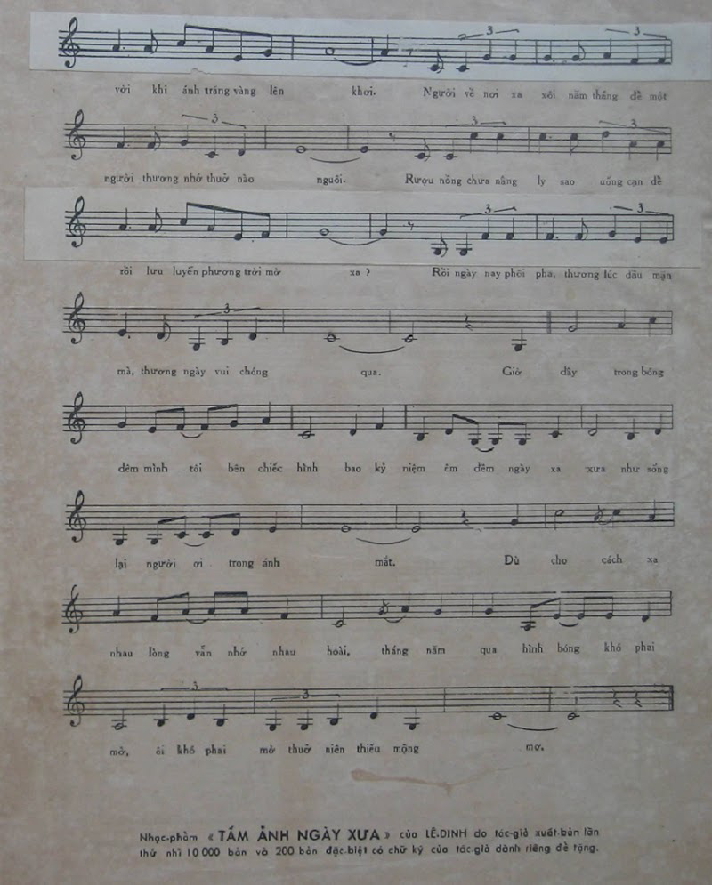Sheet nhạc Tấm ảnh ngày xưa - Trang 3