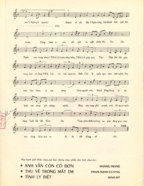 Sheet nhạc Tha La xóm đạo - Trang 3