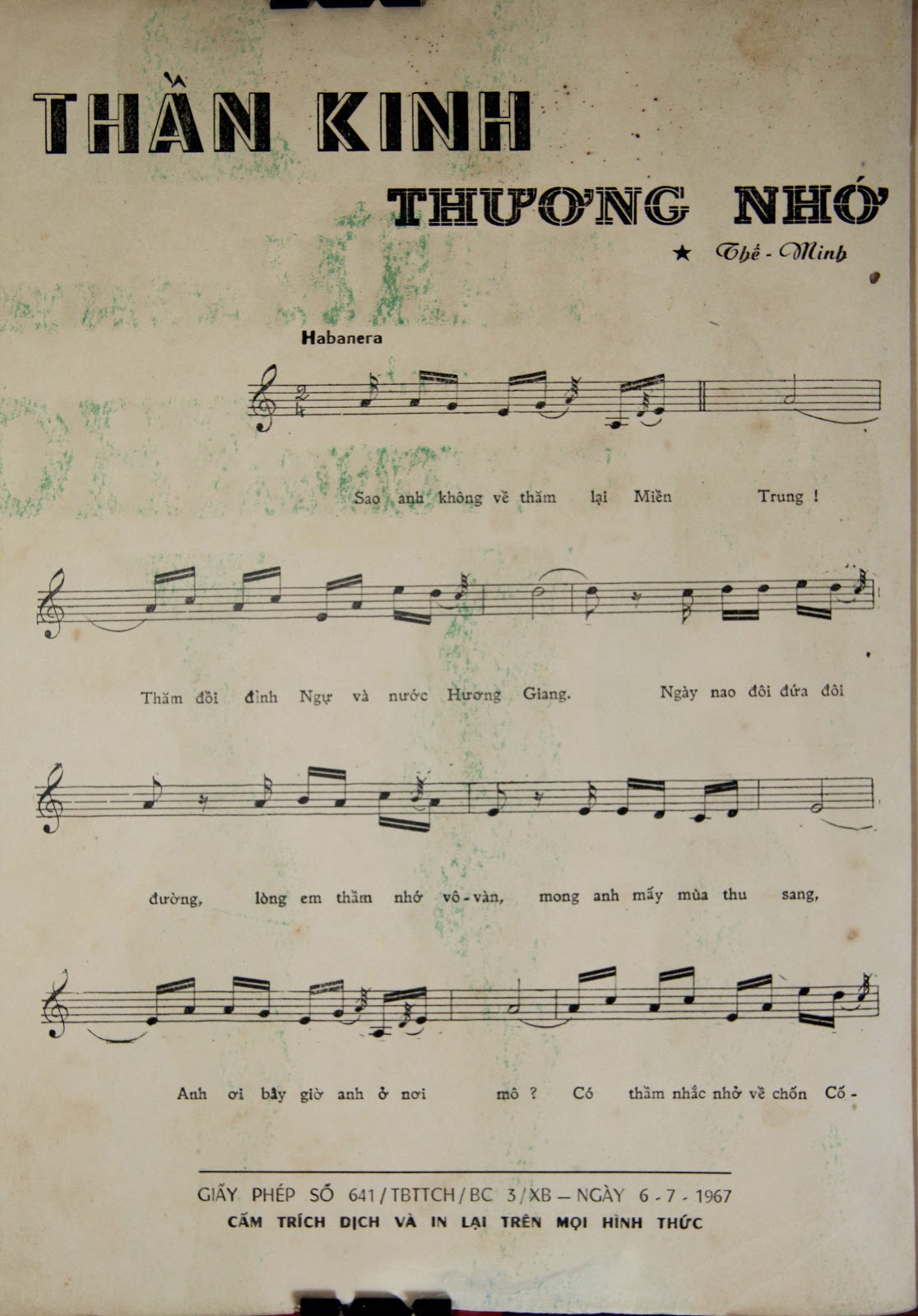 Sheet nhạc Thần Kinh thương nhớ - Trang 2