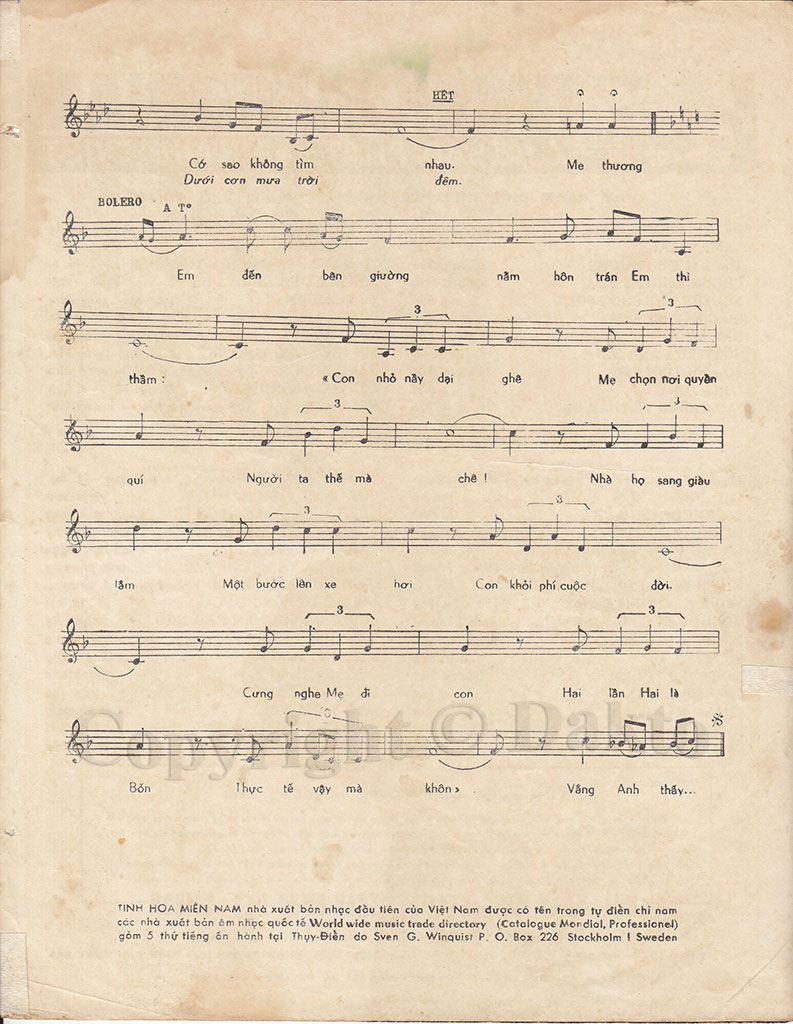 Sheet nhạc Thân phận - Trang 3