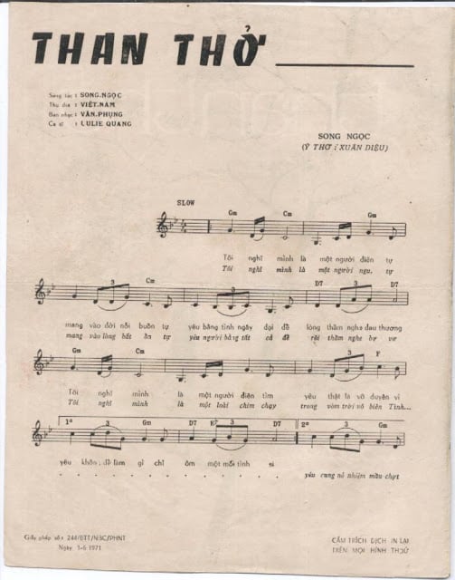 Sheet nhạc Than thở - Trang 2