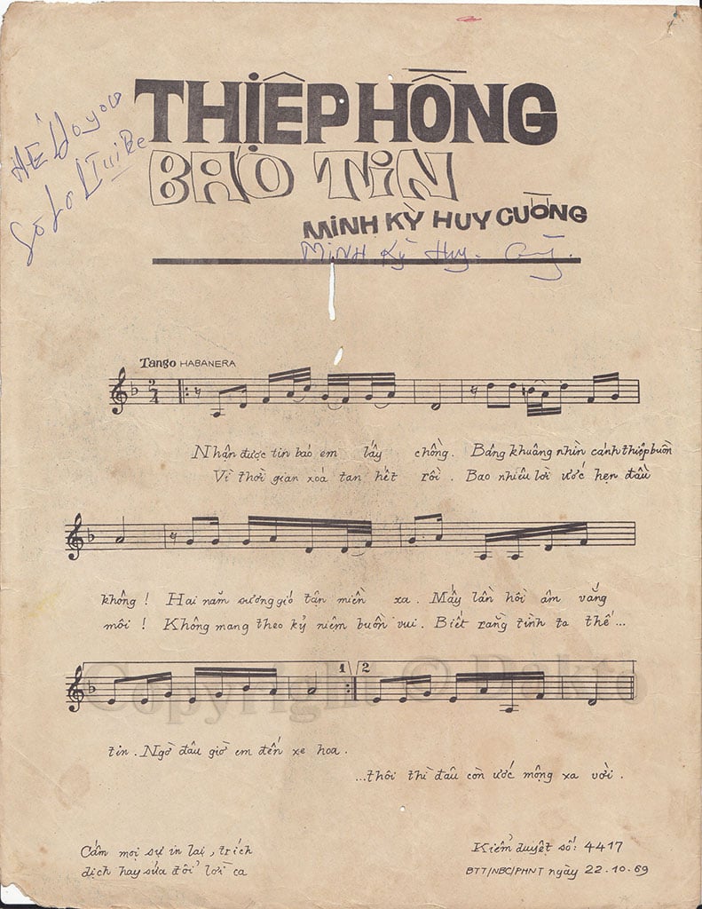 Sheet nhạc Thiệp hồng báo tin - Trang 2