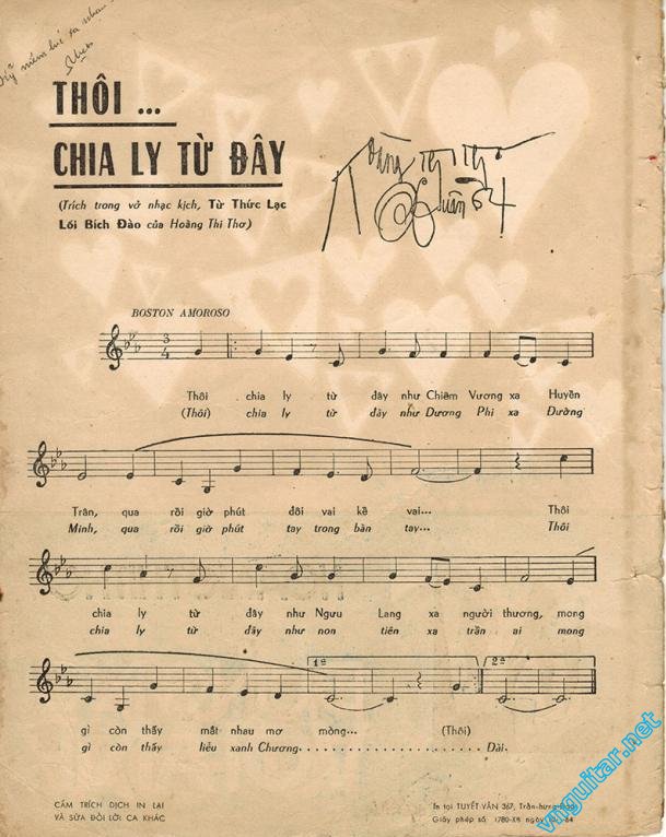 Sheet nhạc Thôi chia ly từ đây - Trang 2