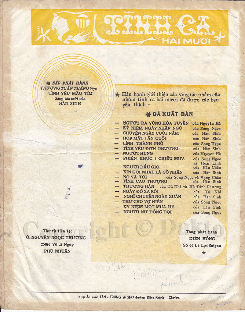 Sheet nhạc Thư cho vợ hiền - Trang 4