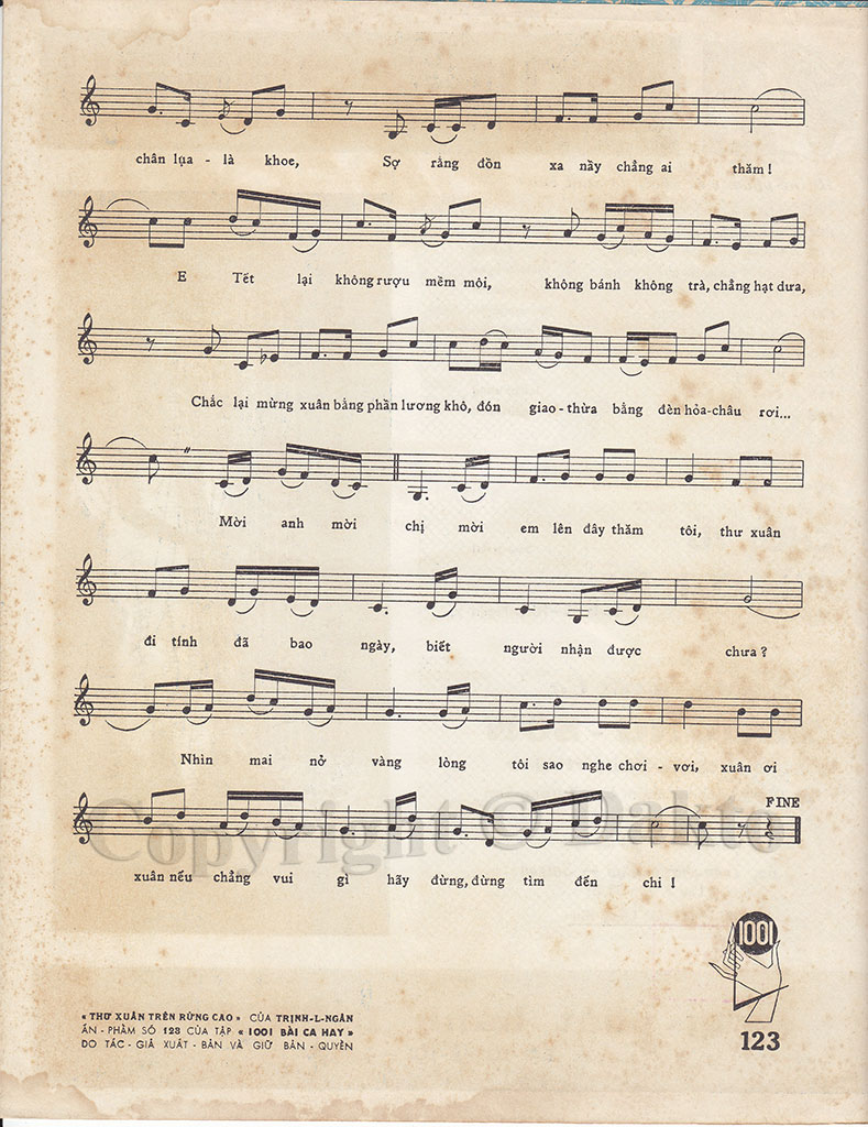 Sheet nhạc Thư xuân trên rừng cao - Trang 3