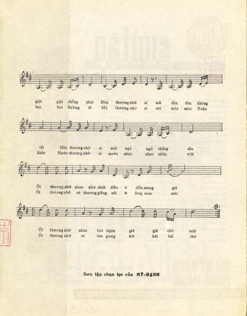 Sheet nhạc Thương ai nhớ ai - Trang 3