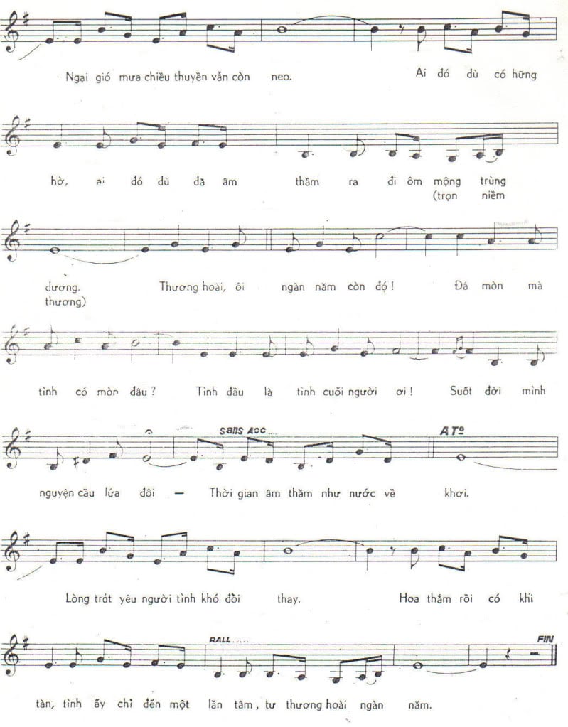 Sheet nhạc Thương hoài ngàn năm - Trang 2