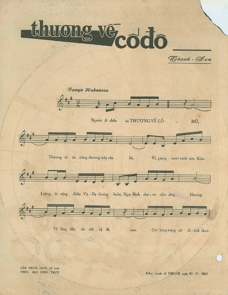 Sheet nhạc Thương về cố đô - Trang 2