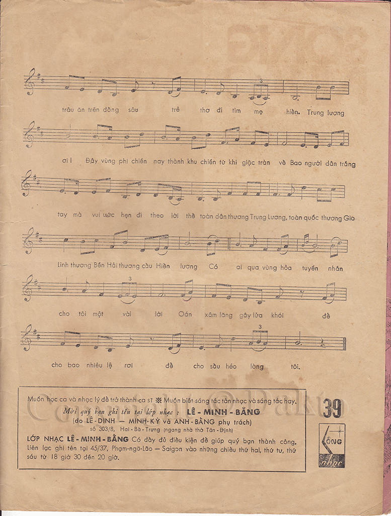 Sheet nhạc Thương vùng hỏa tuyến - Trang 3