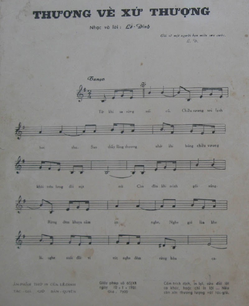 Sheet nhạc Thương về xứ Thượng - Trang 2