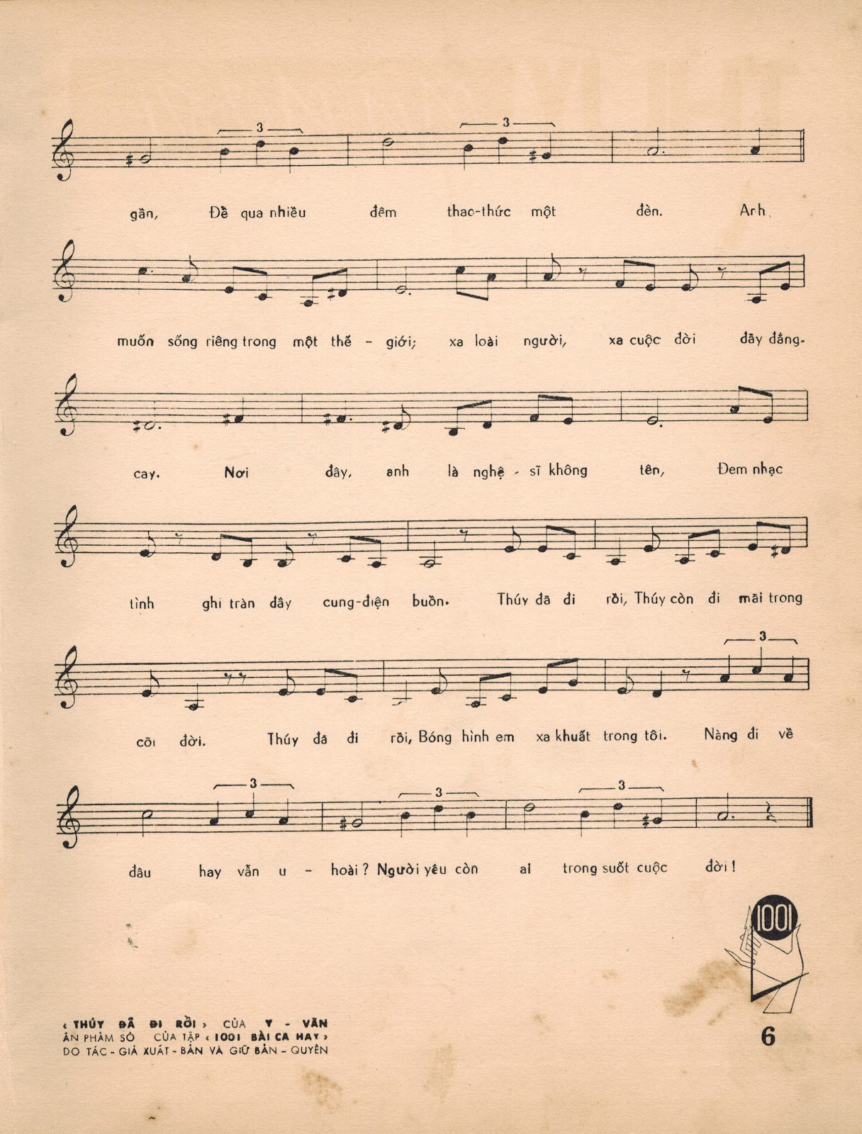 Sheet nhạc Thúy đã đi rồi - Trang 3