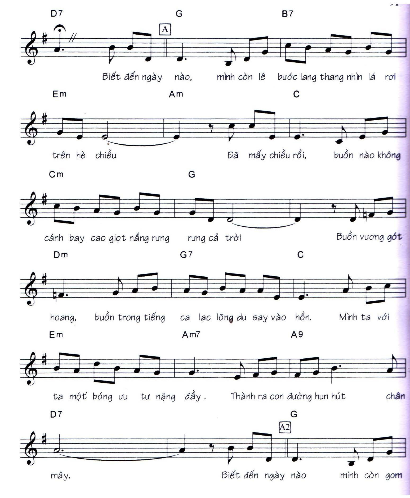 Sheet nhạc Tiếng hát nửa vời - Trang 2