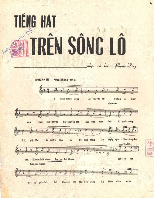 Sheet nhạc Tiếng hát trên sông Lô - Trang 2