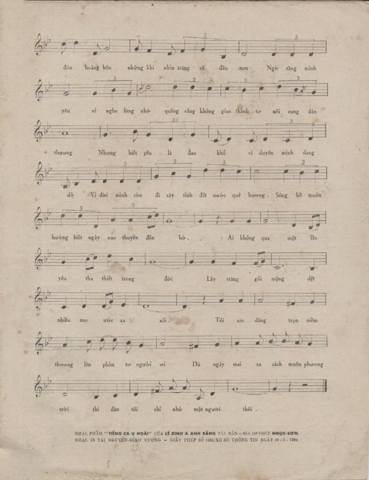Sheet nhạc Tiếng ca u hoài - Trang 3