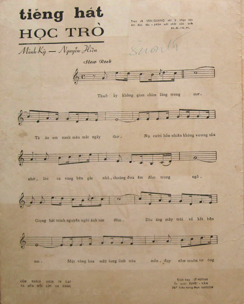 Sheet nhạc Tiếng hát học trò - Trang 2