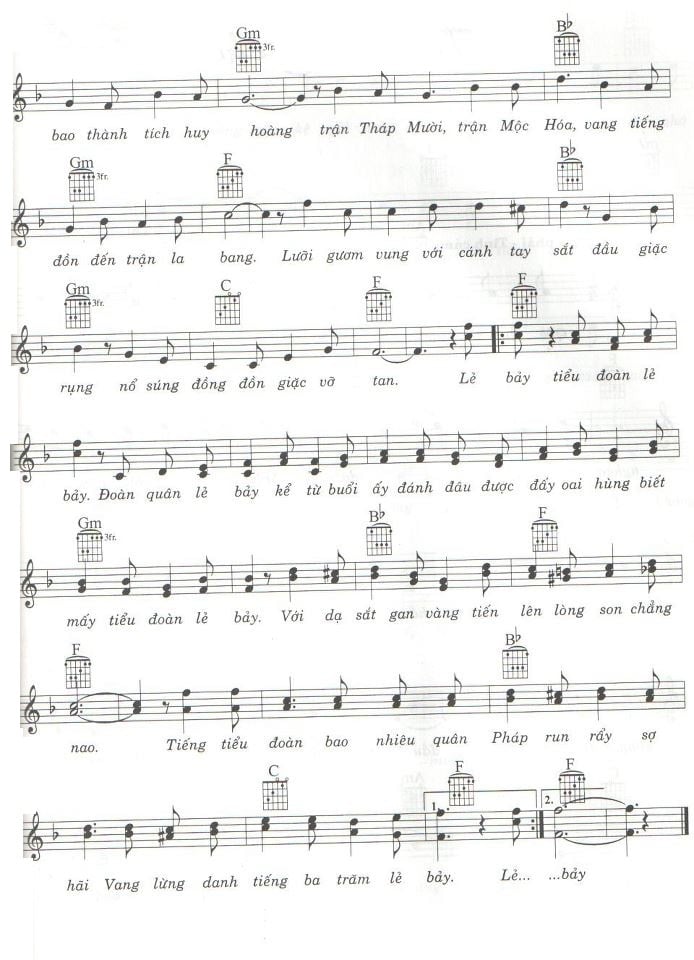 Sheet nhạc Tiểu đoàn 307 - Trang 2