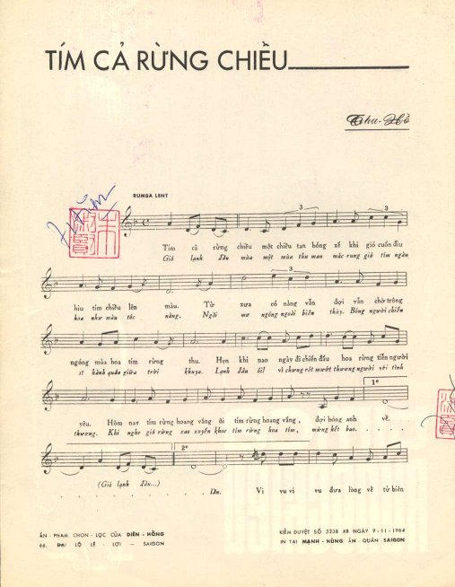 Sheet nhạc Tím cả rừng chiều - Trang 2