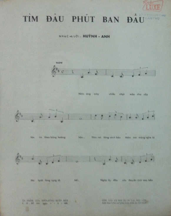 Sheet nhạc Tìm đâu phút ban đầu - Trang 2