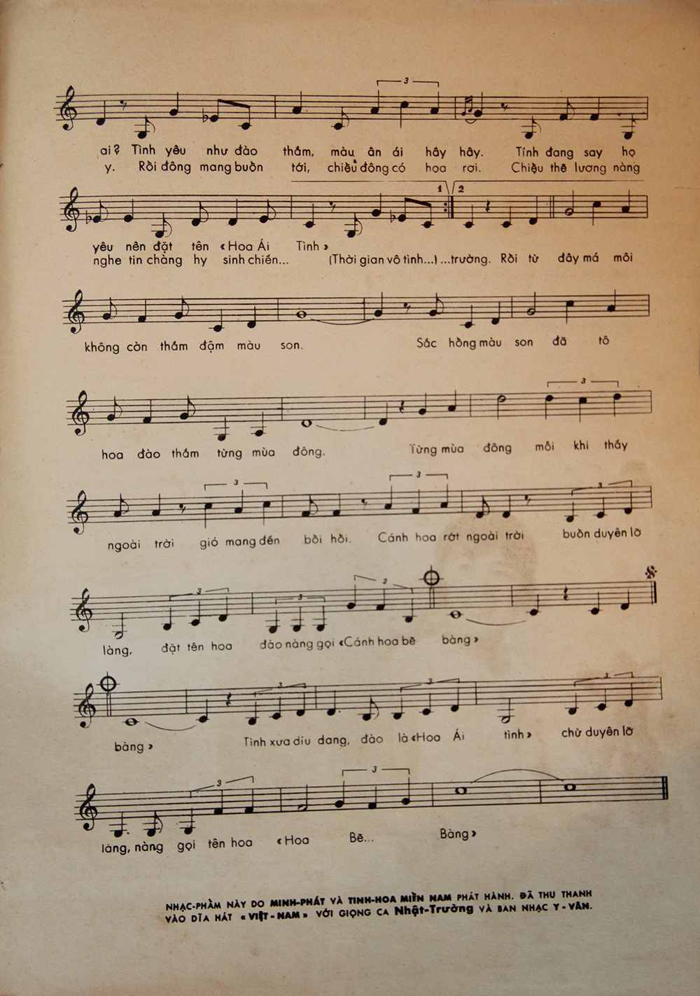 Sheet nhạc Tình mùa hoa đào - Trang 3