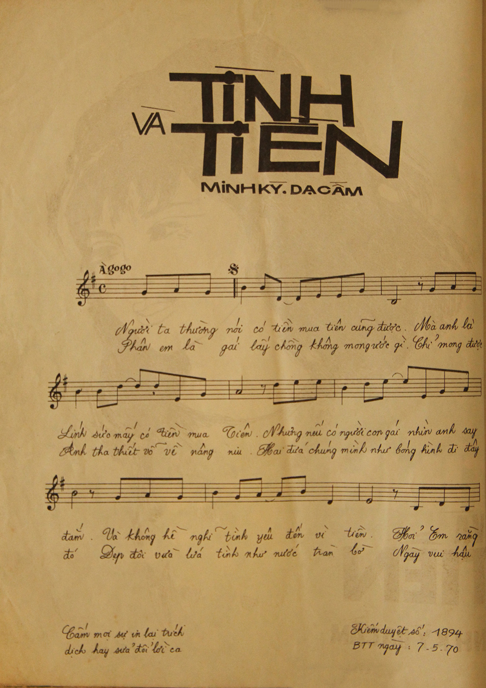 Sheet nhạc Nàng tiên của lính - Trang 2