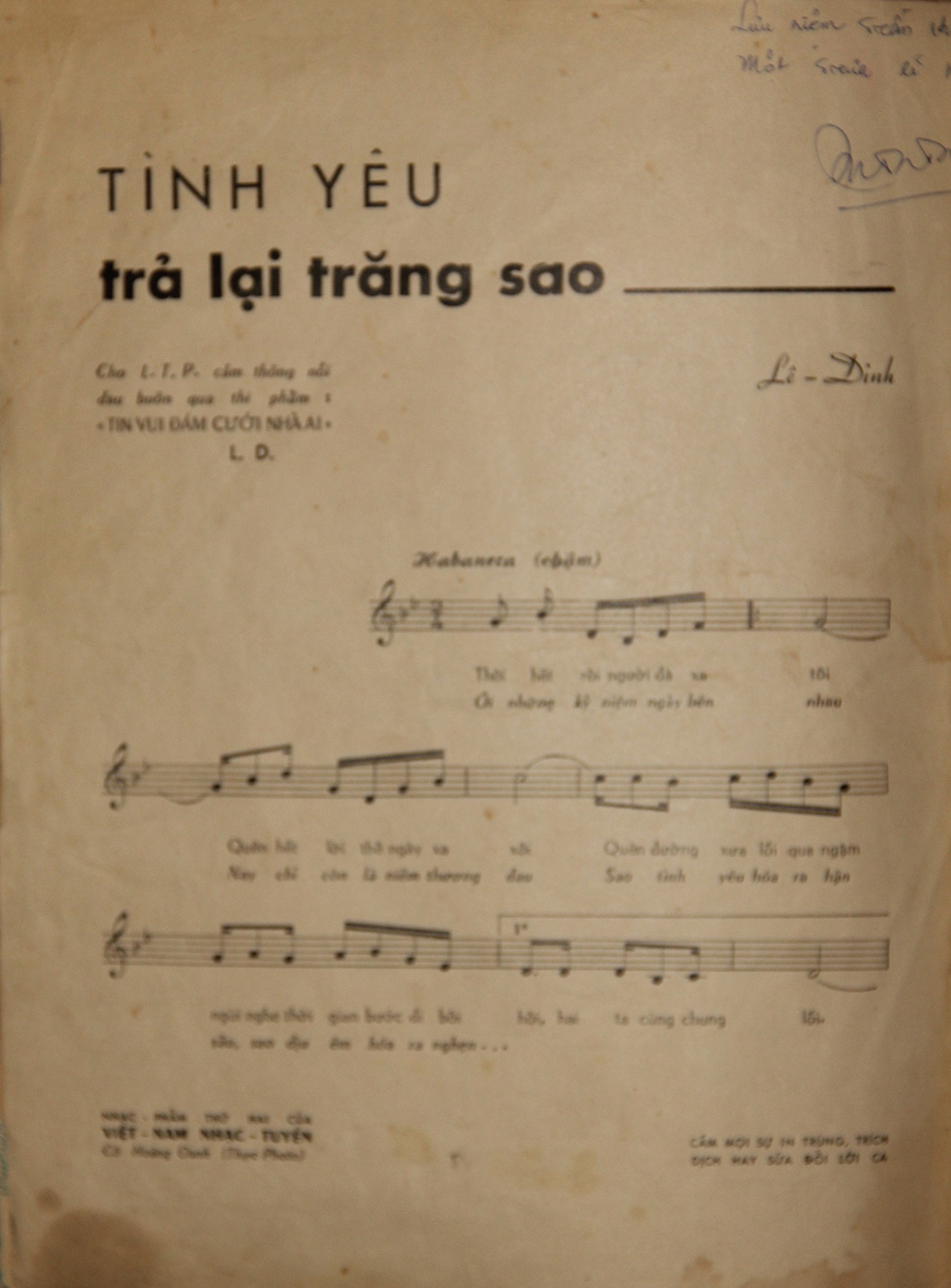Sheet nhạc Tình yêu trả lại trăng sao - Trang 2