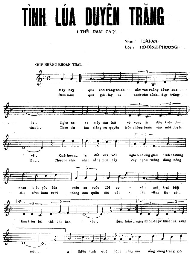 Sheet nhạc Tình lúa duyên trăng - Trang 2