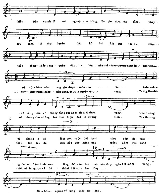 Sheet nhạc Tình lúa duyên trăng - Trang 3