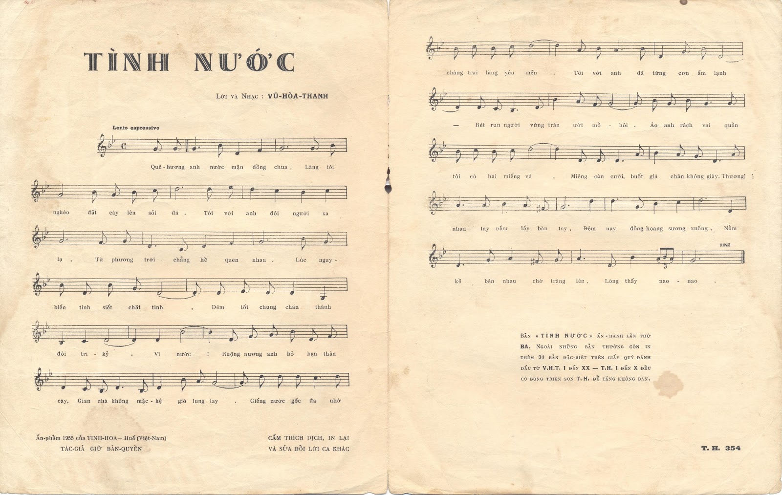 Sheet nhạc Tình nước - Trang 2