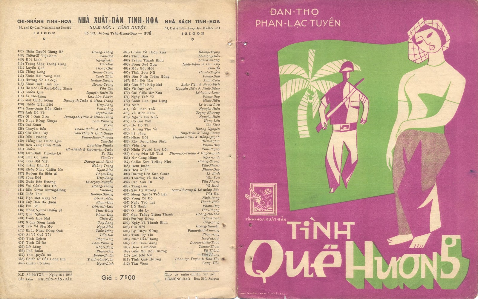 Sheet nhạc Tình quê hương - Trang 1