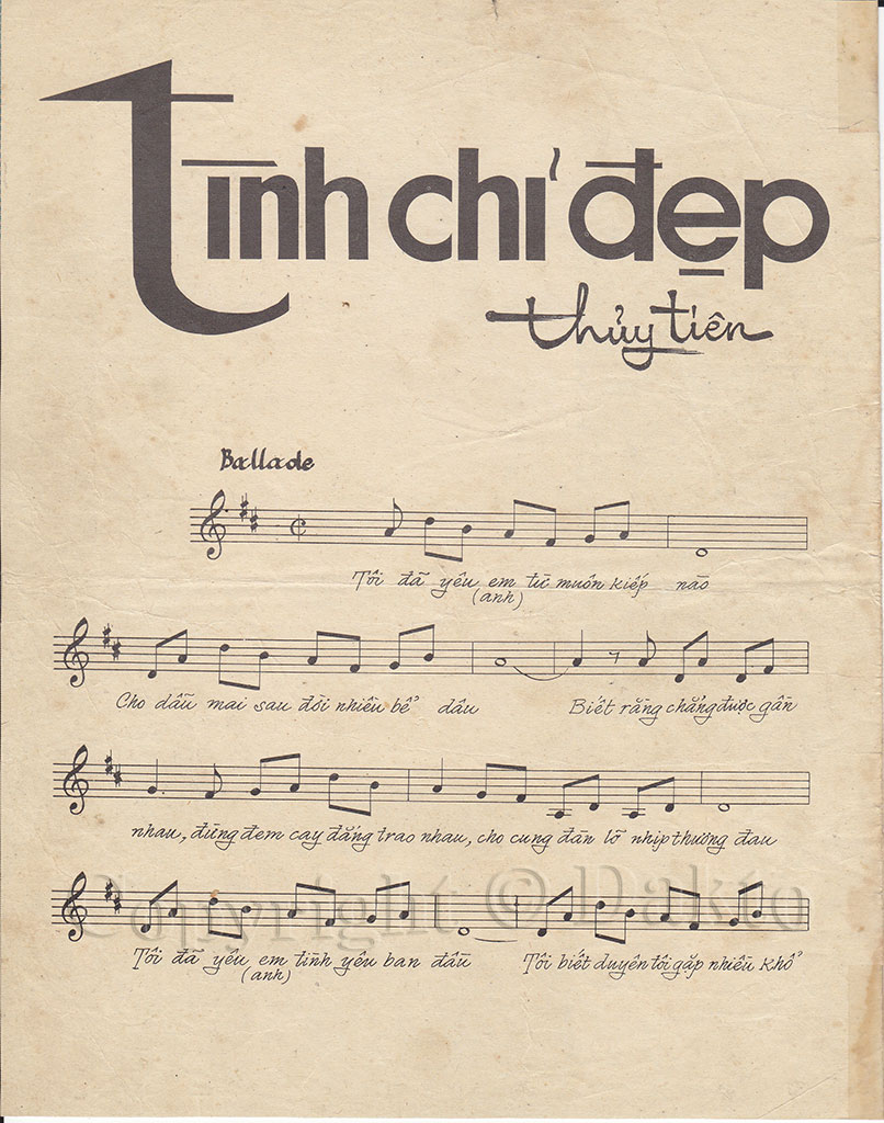 Sheet nhạc Tình chỉ đẹp - Trang 2