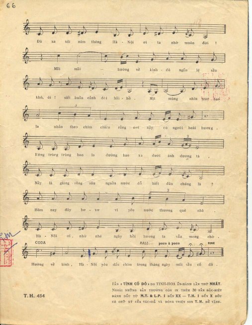 Sheet nhạc Tình cố đô - Trang 2