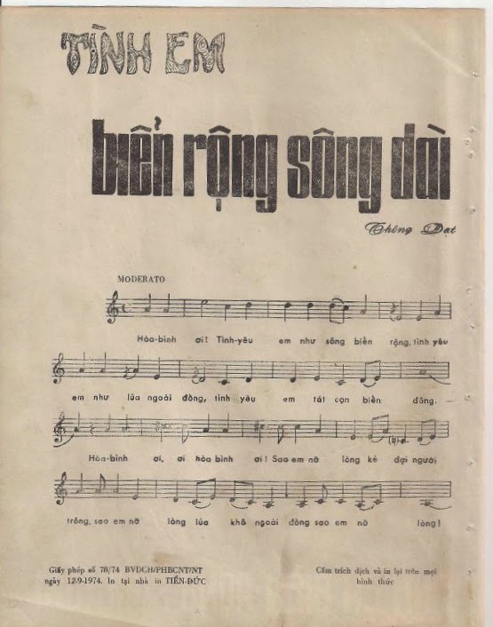 Sheet nhạc Tình em biển rộng sông dài - Trang 2