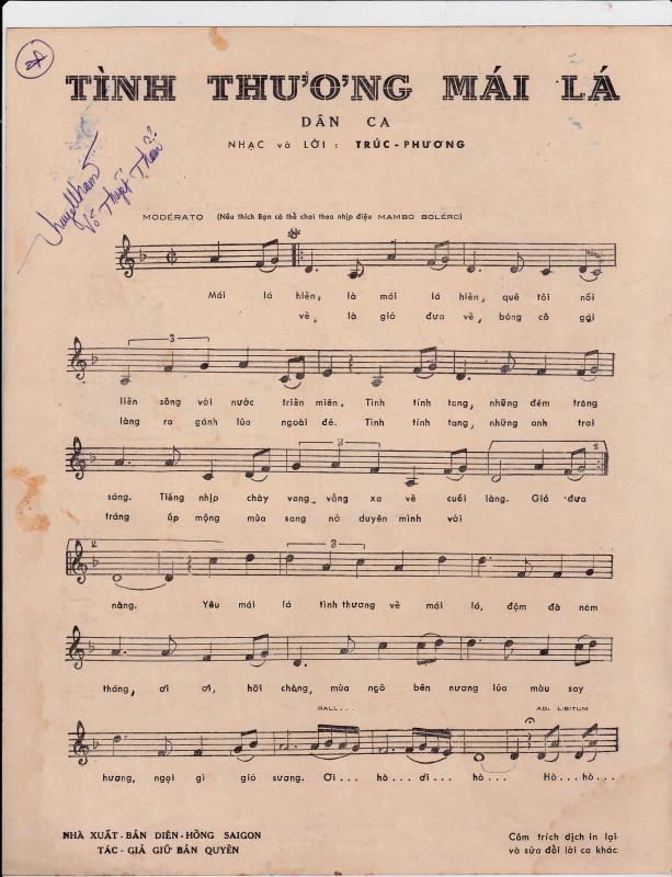 Sheet nhạc Tình thương mái lá - Trang 2