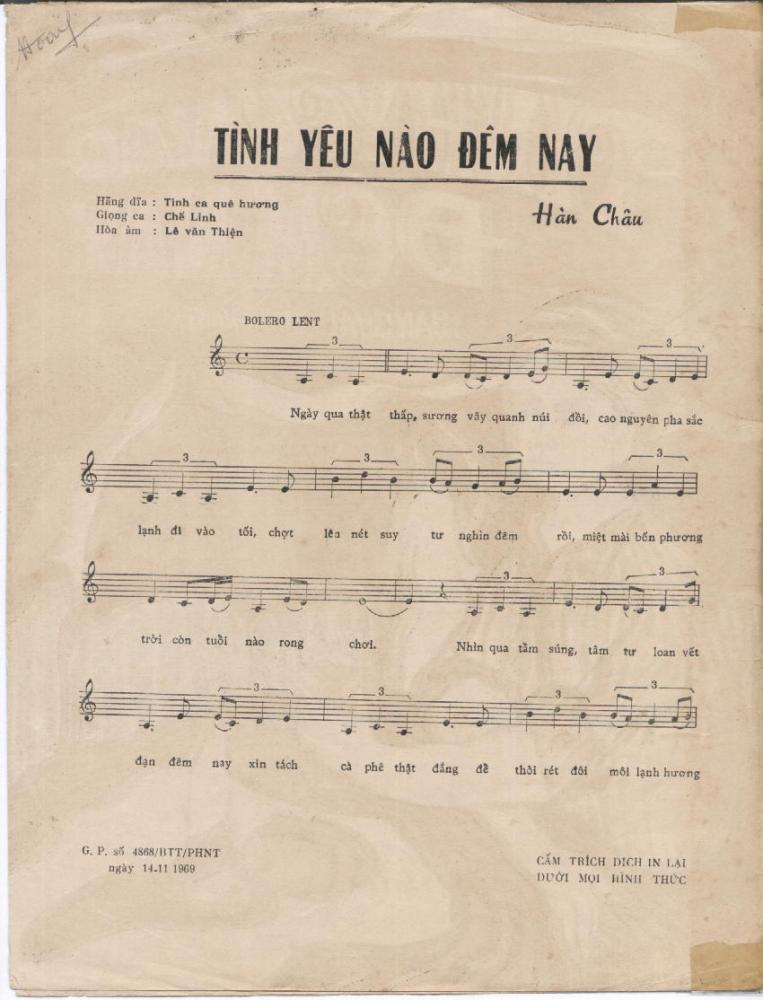 Sheet nhạc Tình yêu nào đêm nay - Trang 2
