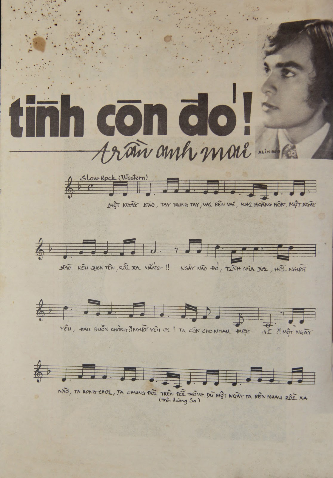 Sheet nhạc Tình còn đó - Trang 2