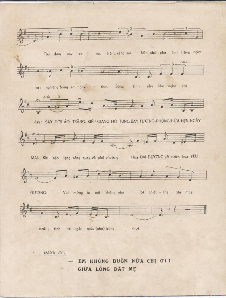 Sheet nhạc Tình đại dương - Trang 3