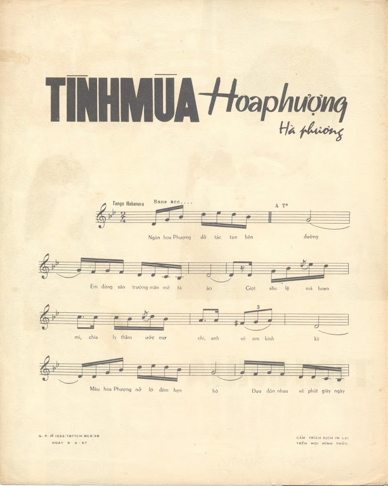 Sheet nhạc Tình mùa hoa phượng - Trang 2