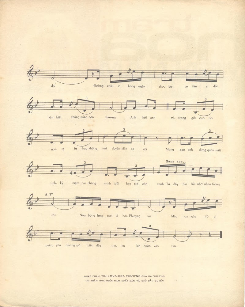 Sheet nhạc Tình mùa hoa phượng - Trang 3